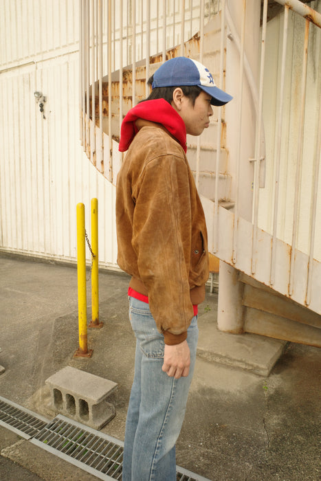 80s BANANA REPUBLIC suede bomber jacket "Safari & Travel"