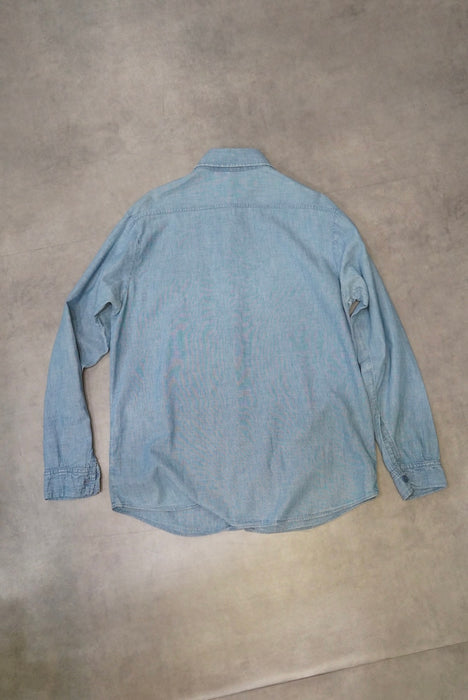 70s hand painted chambray