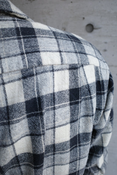 60s wool check shirt