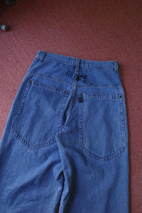 90s FUBU gimmick denim with leather goods