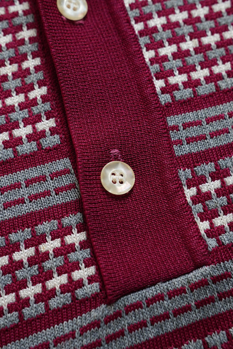 70s Donegal knit polo