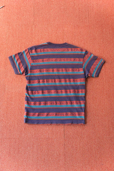 80s STUSSY jacquard border tee