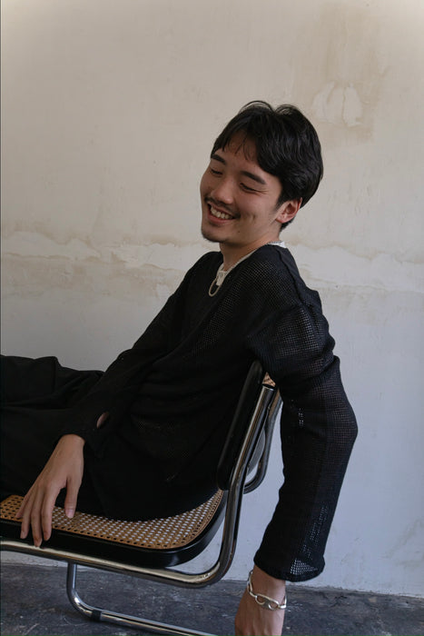 HAPPYEND mesh tee black