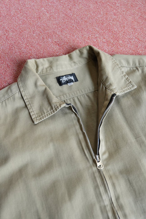 80s STUSSY cotton sports jacket