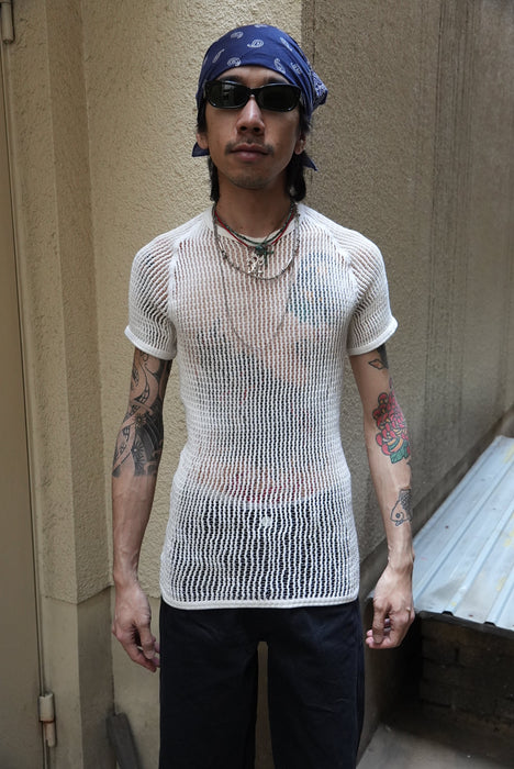 70s danish army fishnet tee