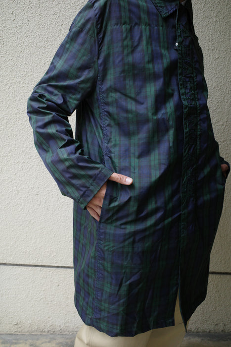 90s A BATHING APE blackwatch nylon coat