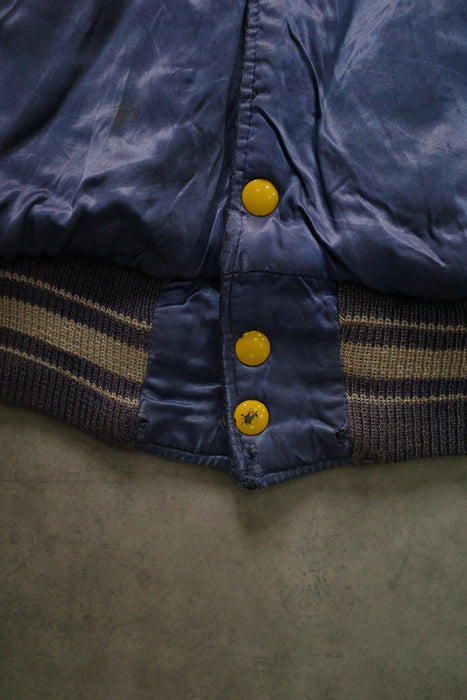 60s satin×wool reversible jacket