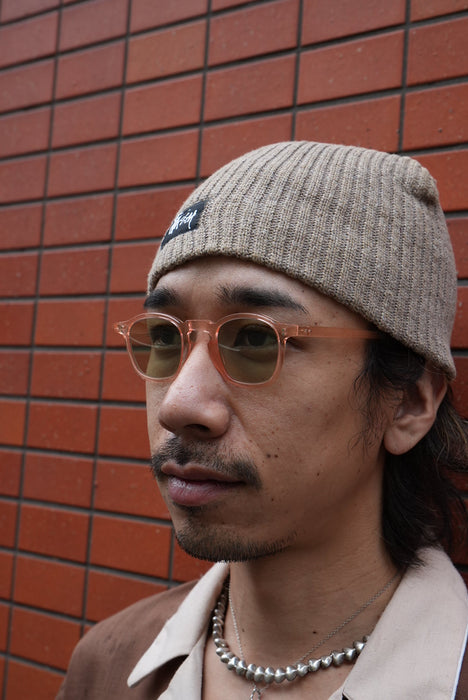 40s French square sunglass rose