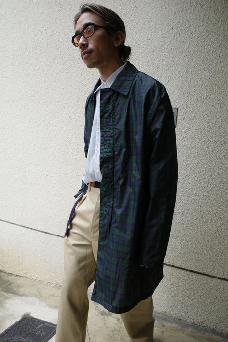 90s A BATHING APE blackwatch nylon coat