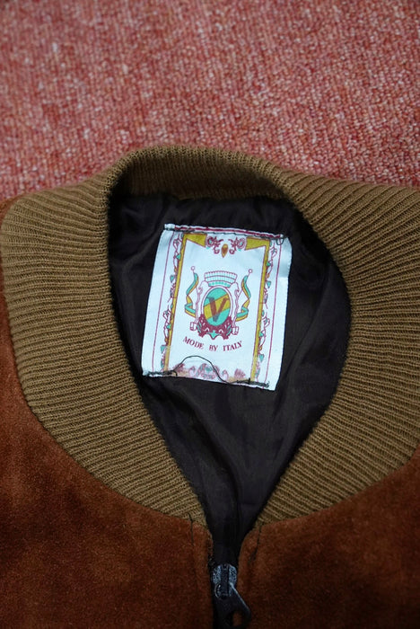 80s wild suede bomberjacket