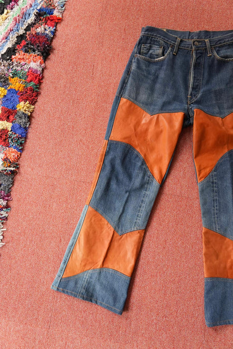 60s Hand Made by Denim Evalution leather 501 "E"