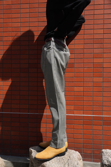 6.70s Don Poker gingham tapered slacks