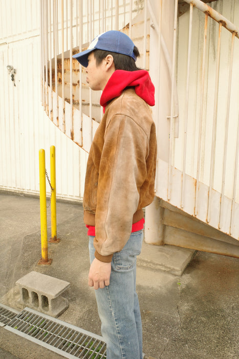 80s BANANA REPUBLIC suede bomber jacket "Safari & Travel"