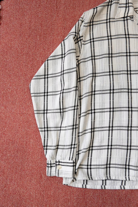 60s Manhattan check rayon shirt