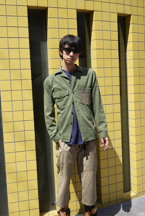 80s U.S.ARMY studs custom shirt jacket