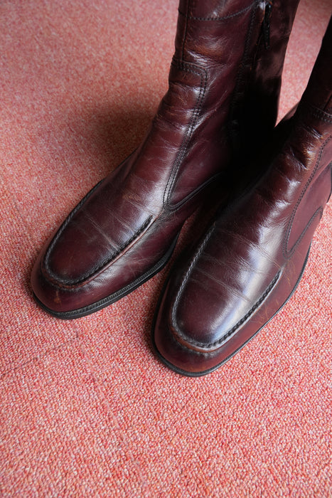 90s FLORSHEIM U tip sidezip boots