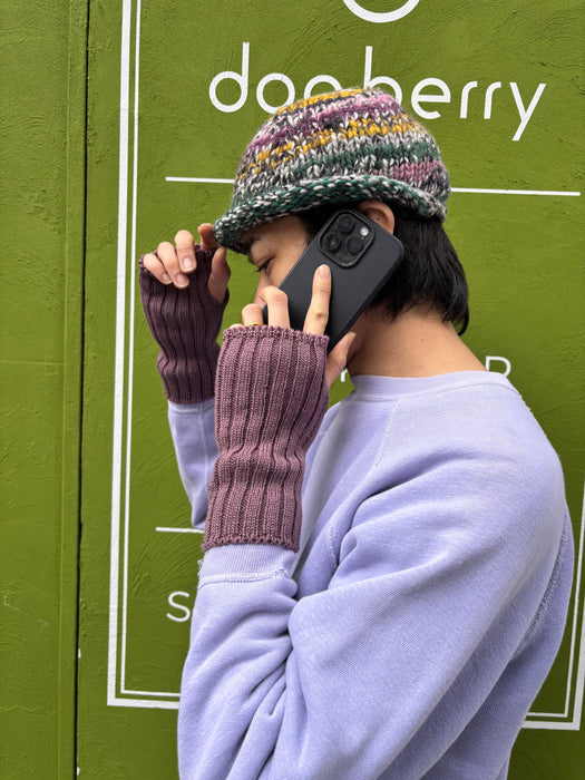 LEUCTFEUR GLOVES FINGERLESS OLD ROSE