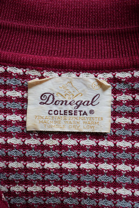70s Donegal knit polo