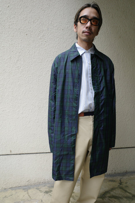 90s A BATHING APE blackwatch nylon coat