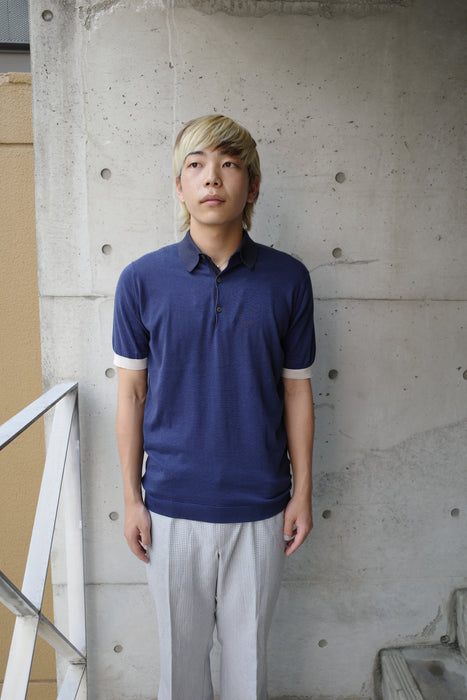 00s JONN SMEDLEY sea island cotton polo shirt