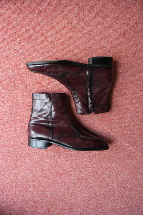 90s FLORSHEIM U tip sidezip boots