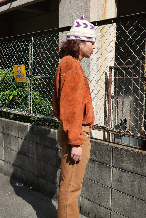 80s wild suede bomberjacket