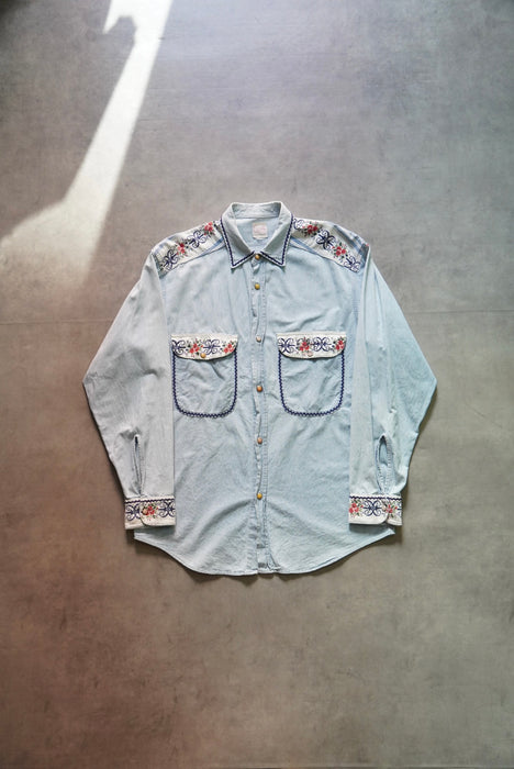 90s CHIPIE chambray western shirts