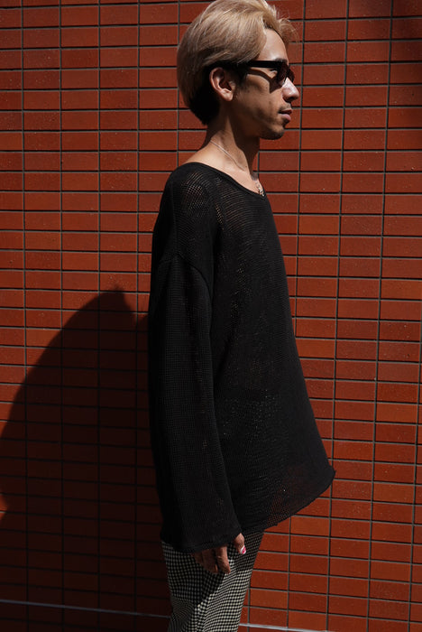 HAPPYEND mesh tee black