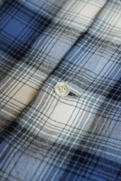 60s unknown check rayon shirt