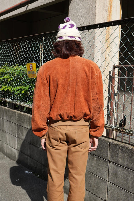80s wild suede bomberjacket