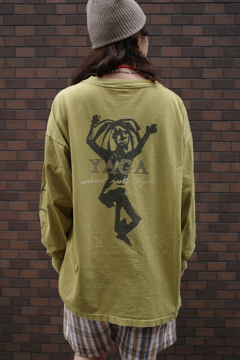 90s YAGA print long sleeve tee