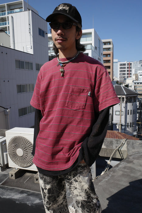 80s STUSSY multi border tee