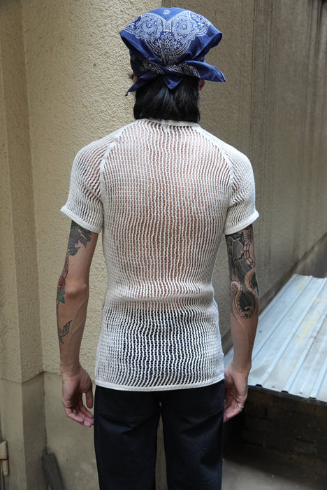 70s danish army fishnet tee