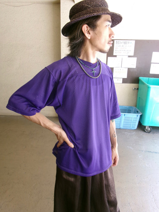 80s mesh football tee