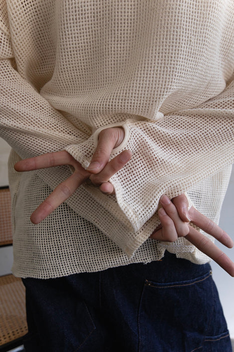 HAPPYEND mesh tee white