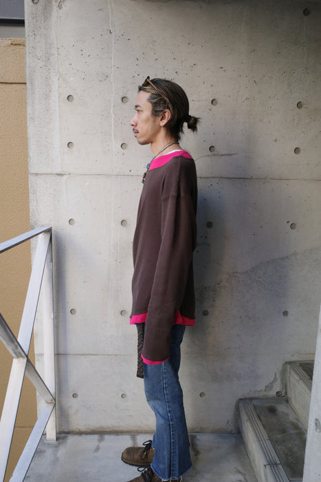 NAM Banana Ensemble Tee Brown/Pink size1