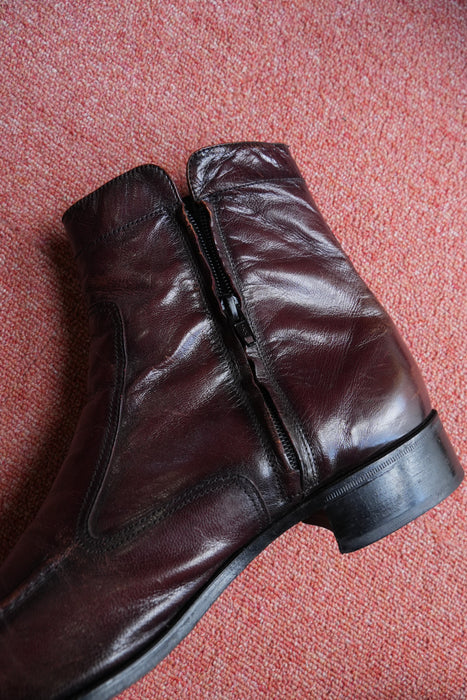 90s FLORSHEIM U tip sidezip boots