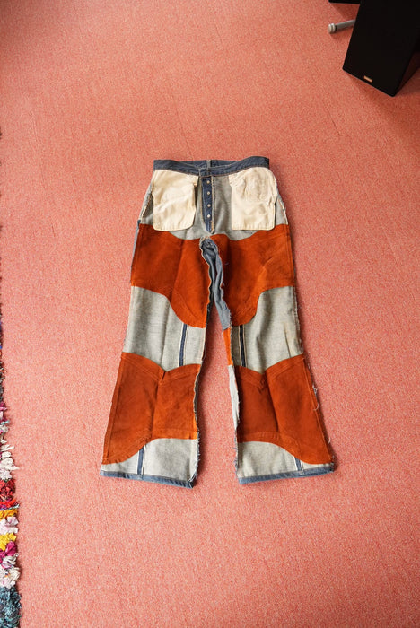 60s Hand Made by Denim Evalution leather 501 "E"