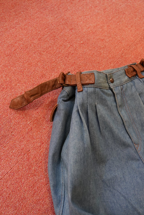 80s THE LEATHER RANCH DU CAIR leather custom denim