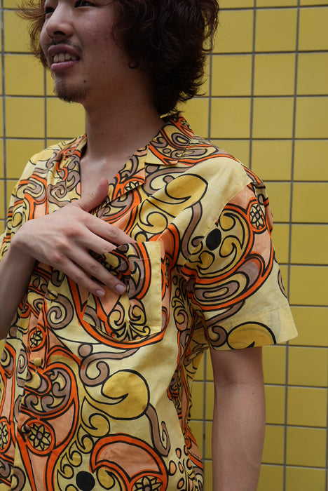 80s LIVIO DE SIMONE tribalpattern shirts