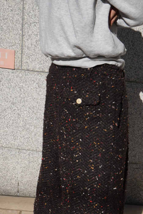 HAPPYEND HOKKORI tweed pants CHOCO