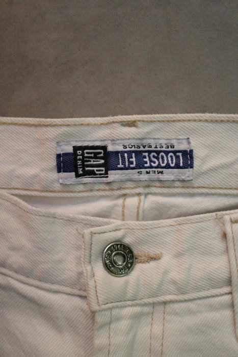 90s GAP LOOSE white denim