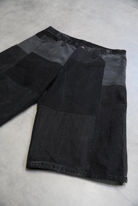 patchwork black denim