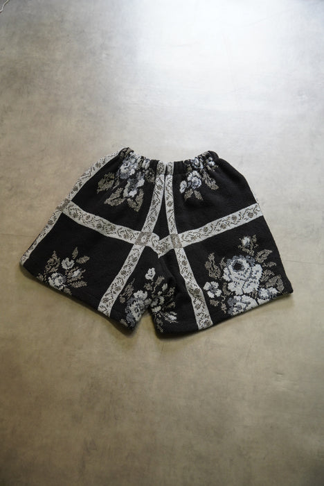 Remake rose jacquard half pants