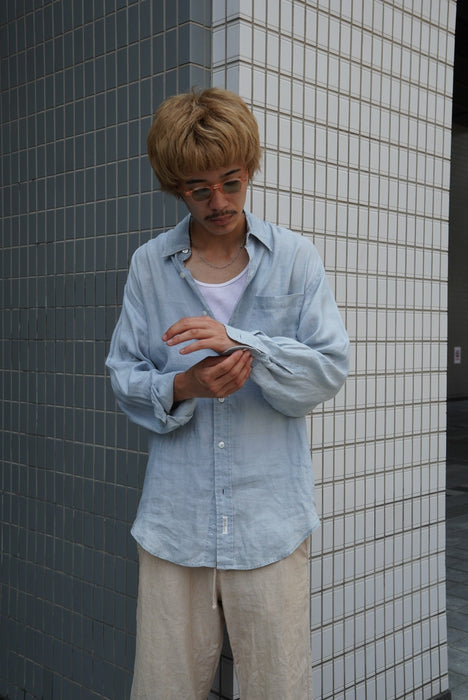 90s DKNY linen chambray shirts