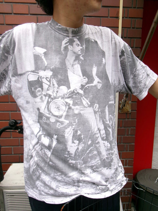 biker photo allover pattern tee