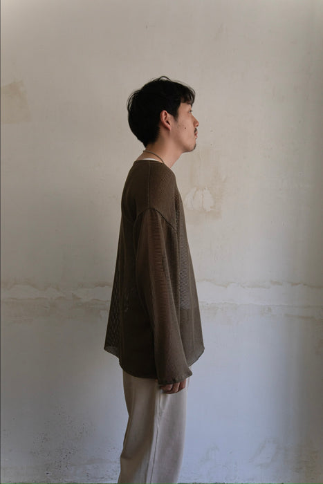 HAPPYEND mesh tee Olive