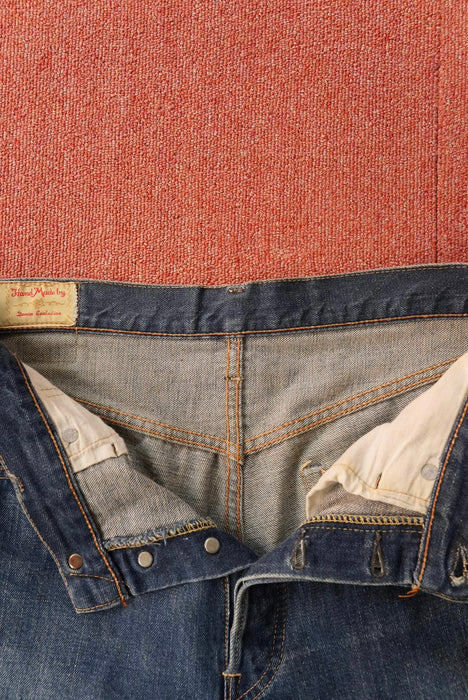 60s Hand Made by Denim Evalution leather 501 "E"