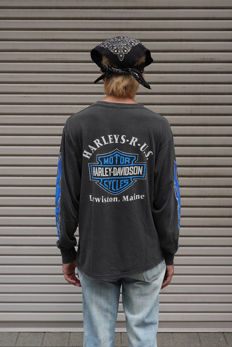 90s HARLEY-DAVIDSON blue frame tee