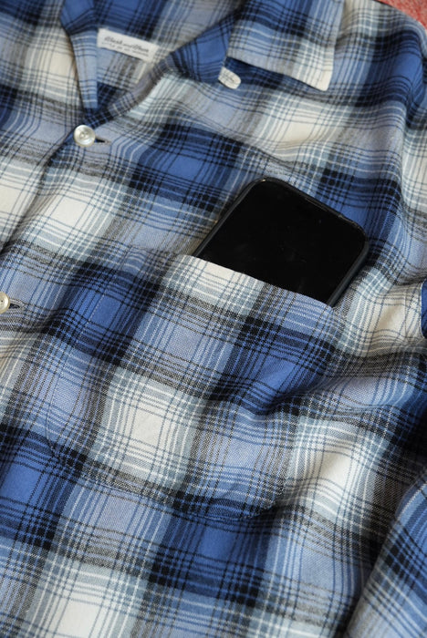 60s unknown check rayon shirt